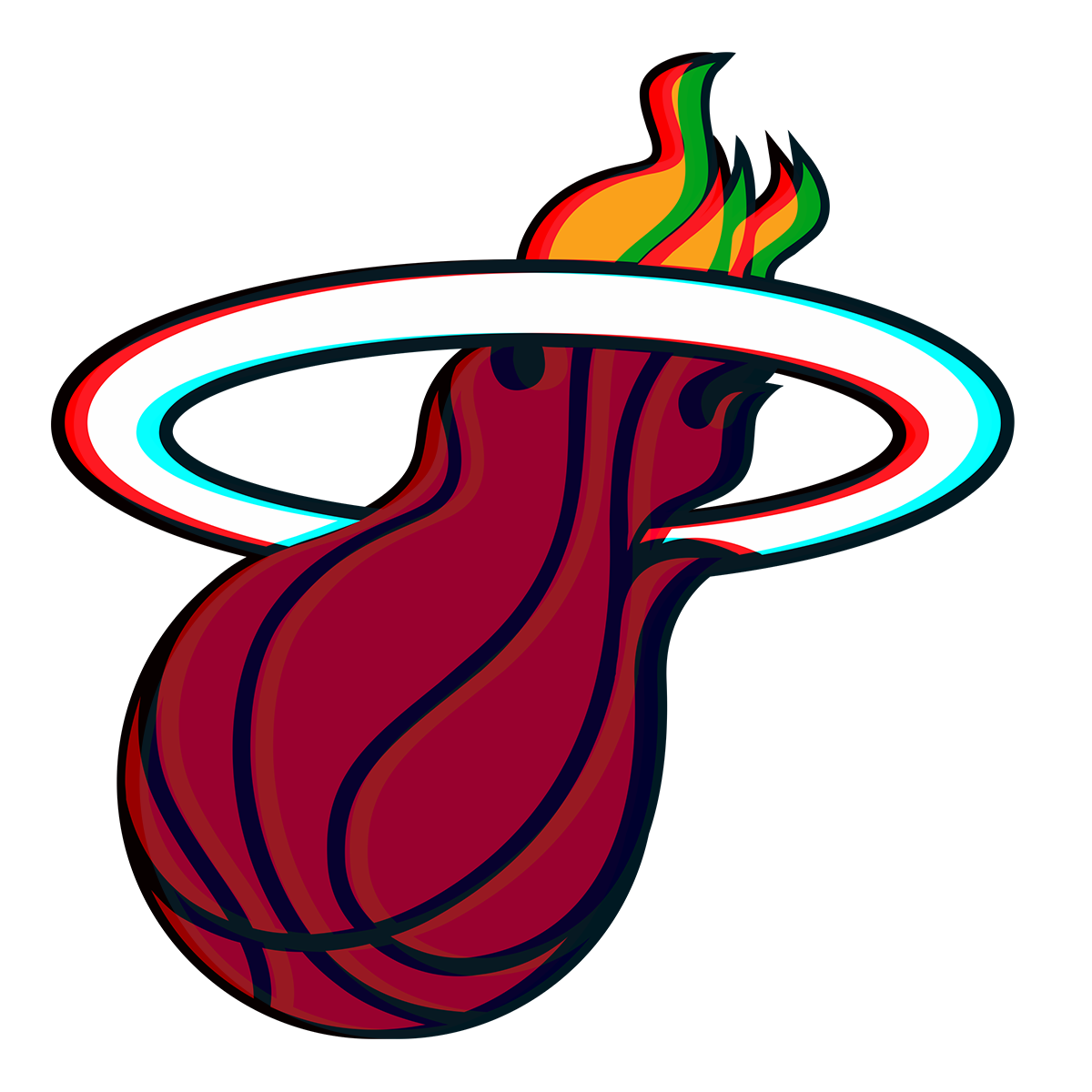 Phantom Miami Heat logo iron on paper